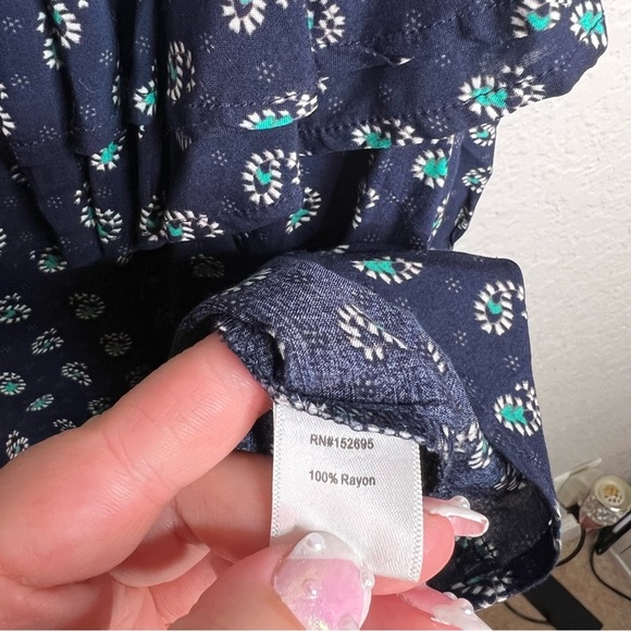 Your Story Blue Paisley Printed  Top - Picture 5 of 5